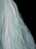 Sparkly A line Sweetheart Mint Green Sequins Long Prom Dress Fashion Aesthetic High School Formal Dresses Party Outfits Prom Gown HZ0311
