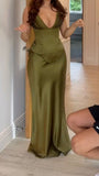Simple Prom Dresses, Satin Party Dress, Bodycon Senior School Event Dress Formal Gown HZ0311