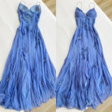 Pretty Mermaid Spaghetti Straps Lilac Long Prom Dresses Party Dress Inspiration HZ0311