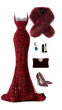 Sparkly Mermaid Spaghetti Straps Sequins Burgundy Long Formal Fancy Prom Evening Dress Dinner Outfits Classy Party Gowns HZ0311