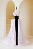 Elegant A-line Spaghetti Straps Pink Long Prom Dress Charming Evening Party Dress Fashion Wedding Guest Dress HZ0311