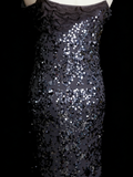 Vintage Fashion Night Aesthetic Mermaid Spaghetti Straps 80s 70s 90s Silver Grey Sequin College Formal Outfit Long Prom Graduation Dresses HZ0311