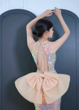 Modest Mermaid Halter Sequin Long Prom Dresses High School Teens Senior Graduation Dance Party Outfits HZ0311