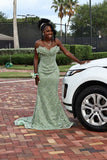 Modest Senior Prom Dresses High Schools Inspiration Mermaid Sweetheart Mint Green Sequin Semi Formal Grad Long Prom Dress For Teens HZ0311