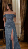 Mermaid Trumpet Sweep Brush Train Prom Dresses Evening Gown Mermaid Formal Dresses Elegant Celebrity Dress HZ0311