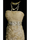 Retro Sheath Strapless Champagne Hoco Gowns Short 18th Birthday Dress Homecoming Dresses HZ0311