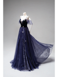 Cute A Line Spaghetti Straps Grape Tulle Long Prom Dresses Impress 19th Birthday Outfits Prom Gown HZ0311