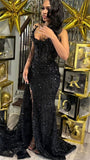 Gorgeous Mermaid Prom Dresses Sequin Beaded Crystals Long Formal Evening Party Gown For Women HZ0311