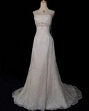 Unique Mermaid Spaghetti Straps Satin White Wedding Dresses Brides Dress HZ0311