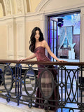 Elegant And Chic Asymmetrical Ruffle Cami Dresses Fashion Women Plain Party Prom Evening Modest Birthday Wedding Guest Dress HZ0311
