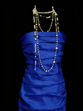 Modest Night Aesthetic Mermaid Strapless Royal Blue College Formal Outfit Long Prom Graduation Dresses For Teens HZ0311