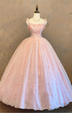 New 2026 Ball Gown Quinceanera Dresses Ruffles Pink Lace Party Cute Sweet 16 Birthday Outfits Dress HZ0311