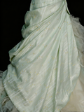 Vintage Ball Gown Strapless Sage Green 1980s College Formal Outfit Prom Graduation Dresses For Teens HZ0311