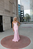 Modest Mermaid Sweethart Pink Prom Dresses Inspo For Teens Formal Dress Party Outfits Prom Gowns HZ0311