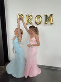 Modest Mermaid Spaghetti Strap Lace Tulle Prom Dresses Inspo For Teens Formal Dress Party Outfits Prom Gowns HZ0311