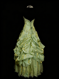 Vintage Night Aesthetic Ball Gown Strapless Sage Green 90s 80s College Formal Outfit Long Prom Graduation Dresses For Teens HZ0311