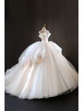 Princess Women's Wedding Dress With Lace for Bride Strapless Brides Dress Ball Gowns HZ0311