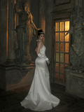 Sexy Mermaid Halter White Wedding Dress With Pearls Fairytale Brides Gown Wedding Dresses HZ0311