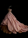 Charming Ball Gown Strapless Pink Sweet 16 Dresses Quinceanera Dress Taffeta With 3D Flowers Long 15 Vestidos De Fiesta HZ0311