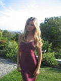 Elegant Mermaid Spaghetti Straps Burgundy Deep Red Satin Long Prom Dresses Formal Party Gowns Vestidos De Dia HZ0311