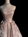 Modest Ball Gown Strapless Grape Tulle Long Prom Dresses Senior Graduation Dance Evening Outfits HZ0311