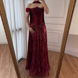 Customized Special Occasion Dress Long Sequins Prom Dresses Luxury Dress Sharon Happy Evening Dresses HZ0311