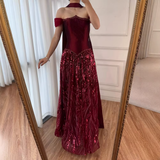 Customized Special Occasion Dress Long Sequins Prom Dresses Luxury Dress Sharon Happy Evening Dresses HZ0311