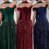 Customized Special Occasion Dress Long Sequins Prom Dresses Luxury Dress Sharon Happy Evening Dresses HZ0311