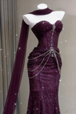 Blue Mermaid Prom Dress Aesthetic Sweetheart Tulle Long Formal Evening Dresses HZ0311