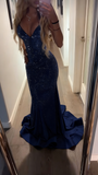 Sexy Prom Dresses Inspiration Mermaid Spaghetti Strap Champagne Semi Formal Party Dress For Teens High Schools HZ0311