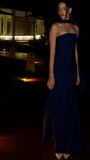 Classy Mermaid Strapless Slim Yellow With Scarf Long Formal Fancy Prom Evening Dresses Dinner Outfits Classy Party Gown HZ0311