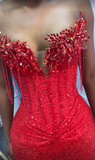 Elegant Mermaid Sweetheart Sequin With Beadings Long Formal Prom Evening Dress Dinner Outfits Party Gowns HZ0311