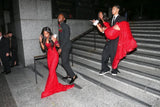 Glitter Mermaid Off The Shoulder Red Sequins Long Formal Fancy Prom Evening Dress Dinner Outfits Classy Party Gowns For Black Girls HZ0311