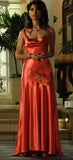 Elegant Mermaid Cowl Neck Satin Red Long Formal Prom Evening Dress Dinner Outfits Party Gowns HZ0311
