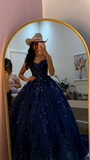 Classy Ball Gown Sweetheart Lilac Tulle Appliques Prom Dresses Party Dress Long Evening Dresses HZ0311