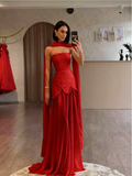Attractive Yellow Prom Dresses Sheath Evening Gowns With Pearls Satin Formal Party Gowns HZ0311