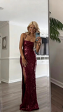 Classy Tiffany Blue Sequins Dress Formal Mermaid Prom Outfit Weddings Long Party Dresses HZ0311