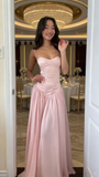 Elegant Mermaid Spaghetti Straps Chiffon Pink Long Prom Dresses Formal Party Gowns Vestidos De Dia HZ0311