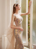 Vintage Mermaid Sweetheart With Straps Sequin Prom Dresses For Teens Formal Dress Party Outfits Prom Gowns HZ0311