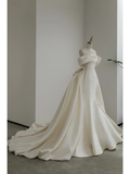 Women¡¯s Off The Shoulder Mermaid Bridal Wedding Dress With Pleated Floor Length Brides Gown for Bride HZ0311