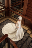 Women¡¯s Ball Gown Halter Bridal Wedding Dresses With Lace Floor Length Brides Gown for Bride HZ0311