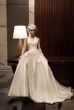 Women¡¯s Ball Gown Halter Bridal Wedding Dresses With Lace Floor Length Brides Gown for Bride HZ0311