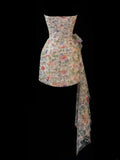 Aesthetic Short Prom Dress Floral 16th Birthday Dress Homecoming Dresses Cocktail Gown HZ0311