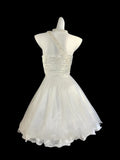 Vintage Ball Gown One Shoulder White Hoco Gowns Short 16th Birthday Dress Homecoming Dresses Cocktail Gown HZ0311