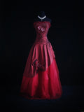 Retro Ball Gown Strapless Burgundy Tulle 90s With Beads Evening For Women Party Dresses Long Formal Prom Dresses 21st Birthday Gowns HZ0311