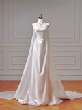 Timeless Long Wedding Gowns Mermaid Strapless Sleeveless Satin for Bride With Pleated Fitted Train Bridal Dress HZ0311