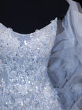 Sequin Prom Dress Aesthetic Mermaid Strapless With Pleated Style Impress Cape Tulle Long Prom Dresses Party Formal Gowns HZ0311