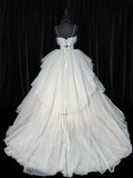 Ethereal Wedding Gowns Brides Dresses Ball Gown Spaghetti Strap for Bride Tulle White Petite/Plus Size Bridal Gown With Feathers For Women HZ0311