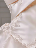 Princess Long Wedding Gowns Ball Gown Sweetheart Pleated Tulle for Bride With Removable Sleeves White Bridal Dress HZ0311
