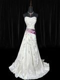 Timeless Women's Mermaid Strapless Sleeveless White Satin Tiered Pleated With Appliques Long Vintage Corset Fitted 1920s Wedding Dresses HZ0311